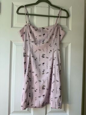Sunday Best Lilac Floral Satin Dress Size 6 US